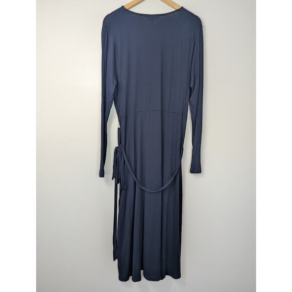 Boden Navy Nina Jersey Faux Wrap Midi Dress - Picture 8 of 8